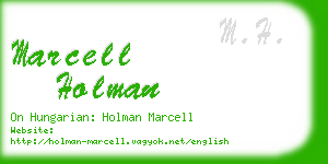 marcell holman business card